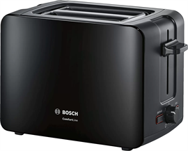 Bosch TAT6A113 Comfort Line Kompakt 1080 W 2 Dilim Hazneli Ekmek Kızartma Makinesi Siyah